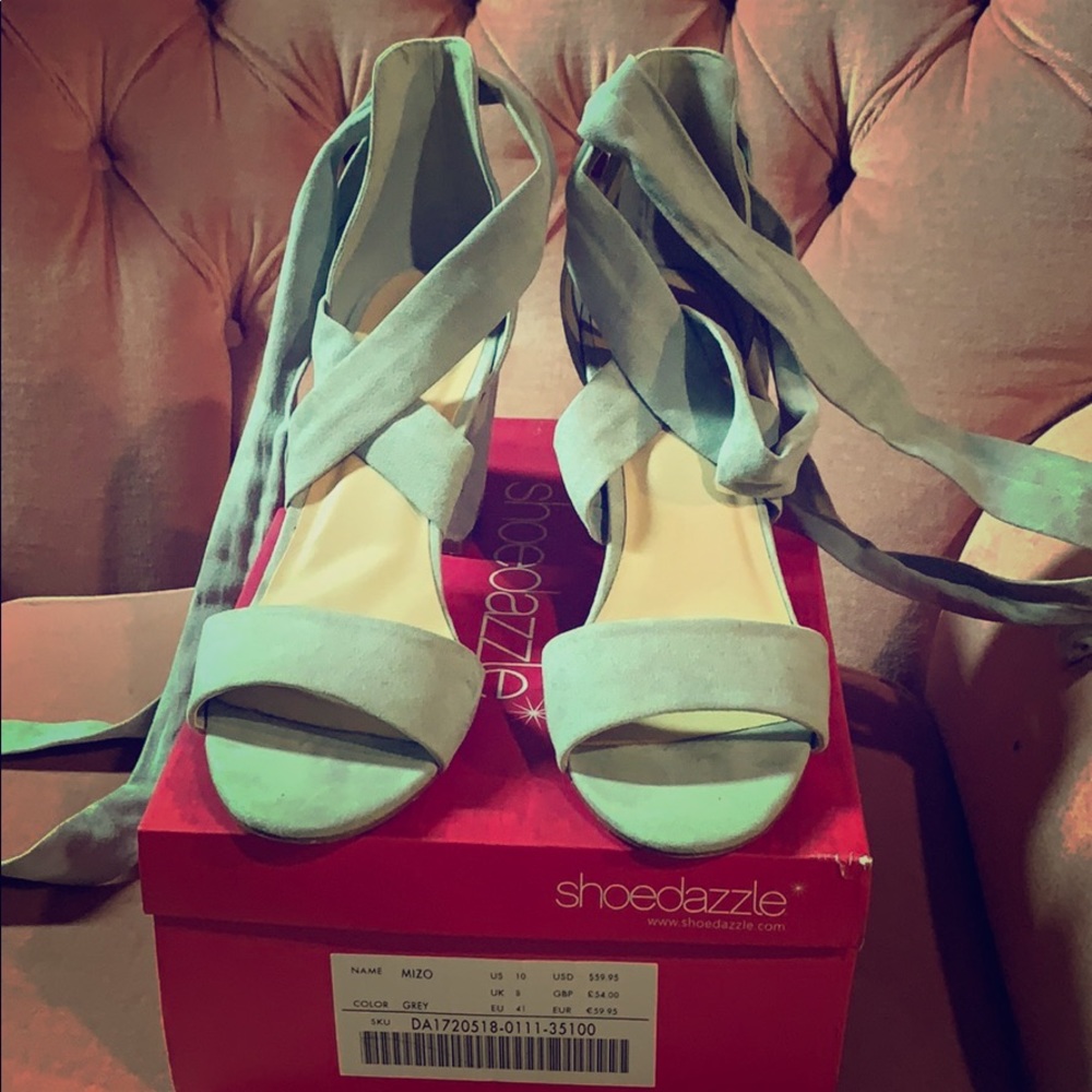 Gray - Wrap Up Block Heel